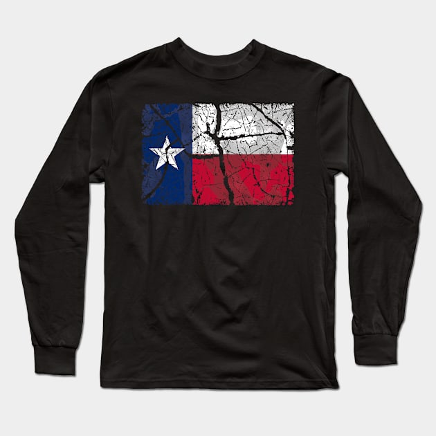 Texas Extended Shadow VINTAGE Long Sleeve T-Shirt by Nikokosmos